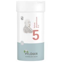 Weiße Dose mit der Aufschrift "Kalium phosphoricum D6" und der Zahl "5".