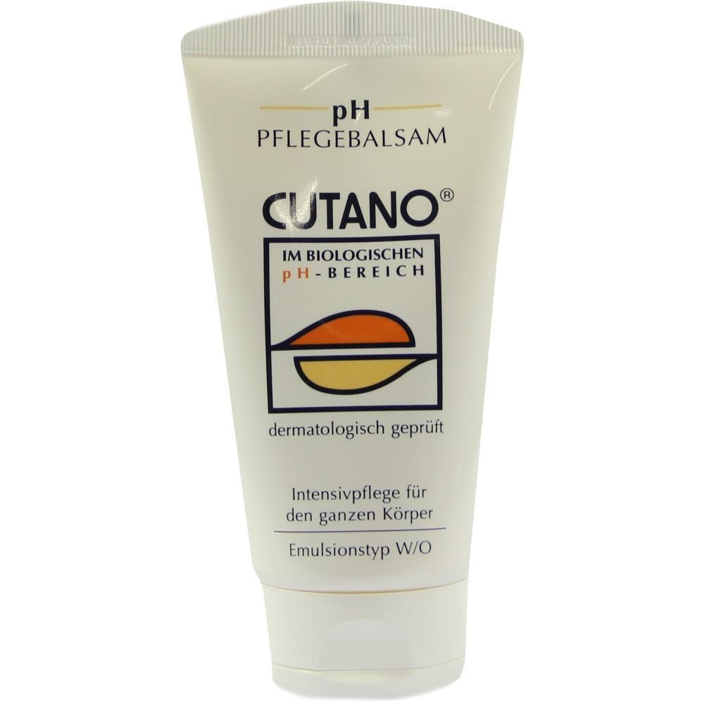 Tube mit der Aufschrift "pH Pflegelotion Cutano" zur Körperpflege.