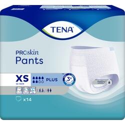 Eine Packung TENA ProSkin Pants XS für Inkontinenz, 14 Stück.