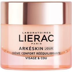 Creme in einem rosa Tiegel mit der Aufschrift "Lierac Arkéskin".